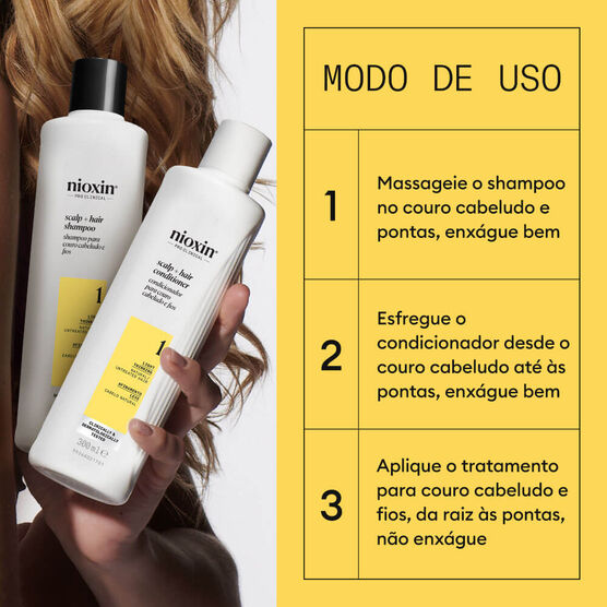 Kit Sistema 1 Espessamento para Cabelos Naturais Nioxin